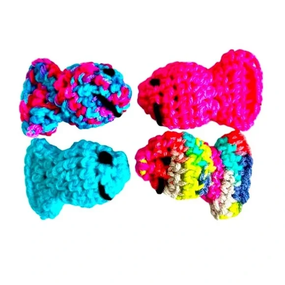 Hand Crafted Fish Catnip Cat Toys Colorful Crochet 8 Interactive Toys - Picture 6 of 8